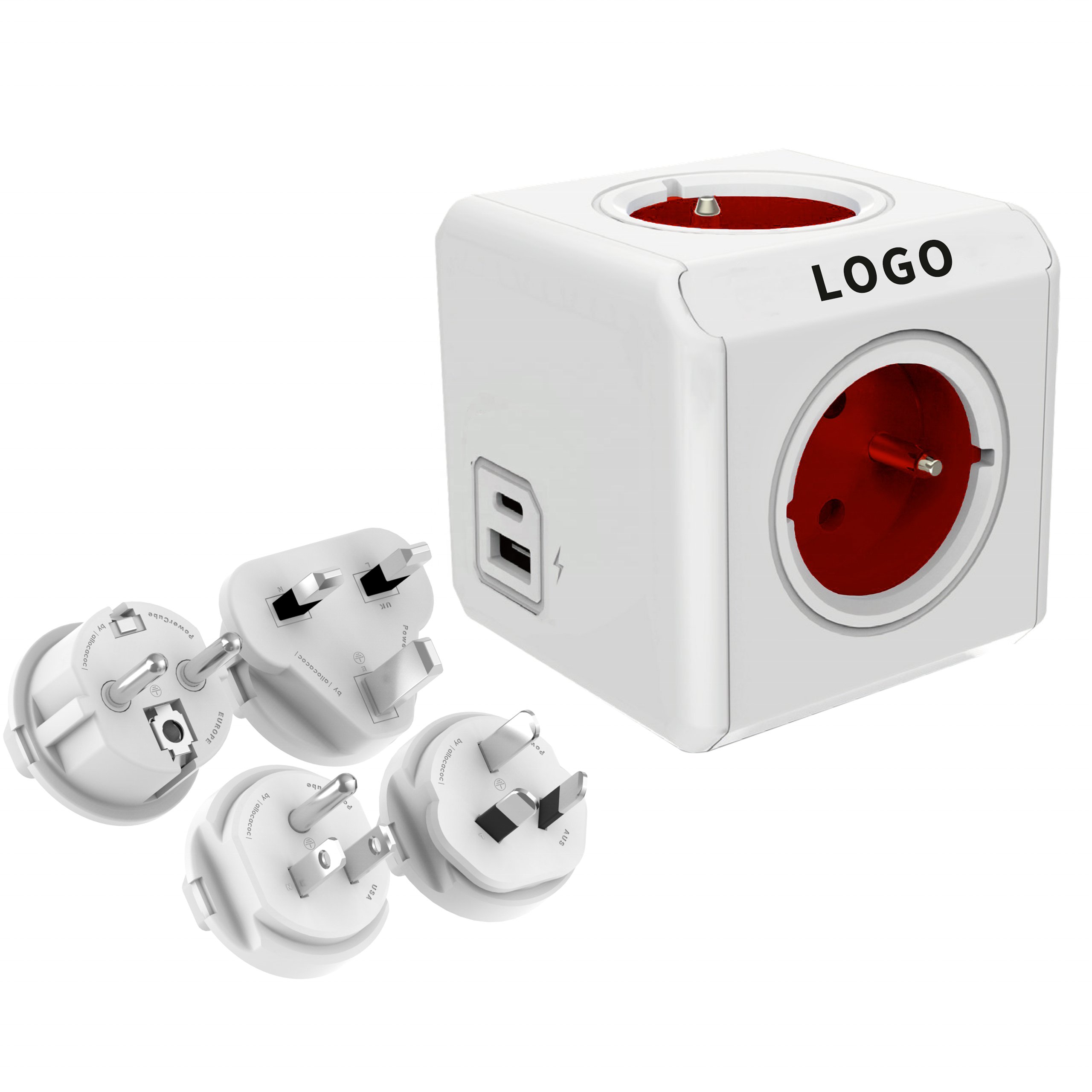 EU/Germany/France Power Cube Socket Modular Power Strip USB Fast Charging Cable Electric Plug And Socket