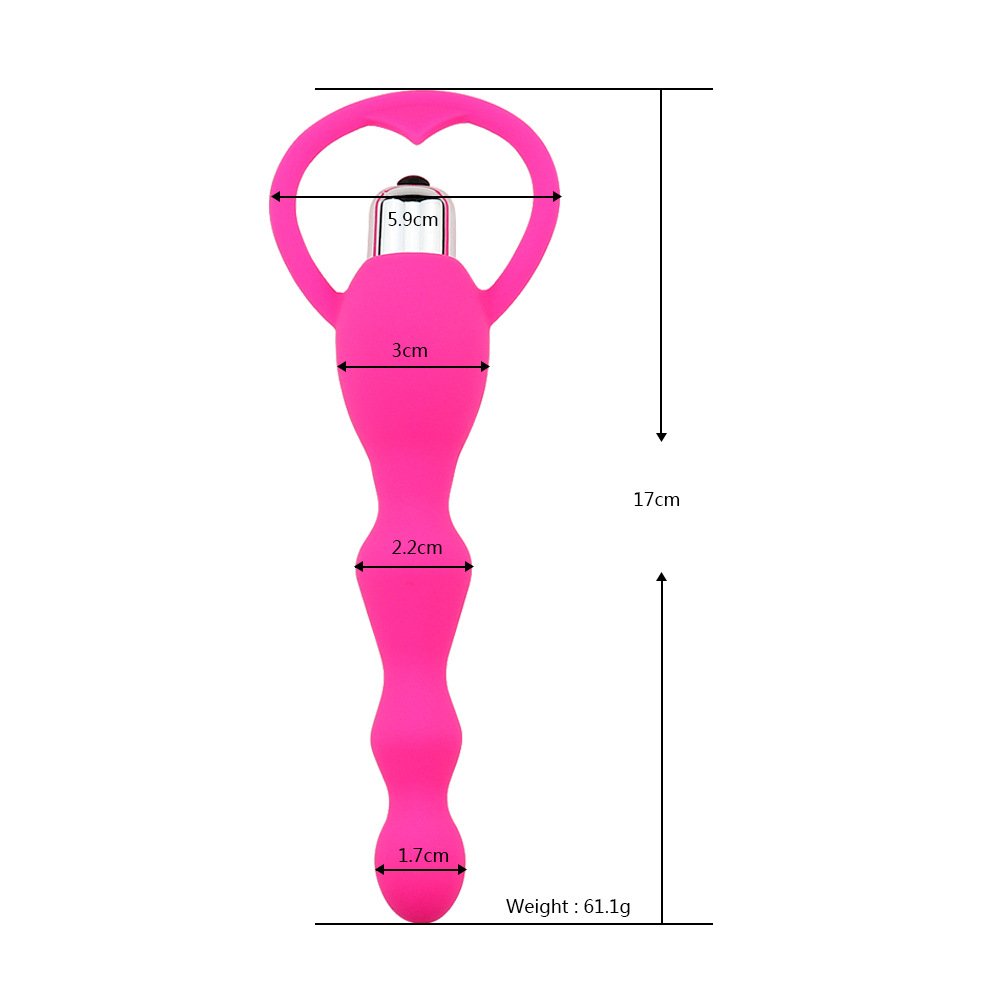 Girlspower Anal Silicone Vibrating Beads Anal Vibrator Butt Plug Beaded Vibrator For Women And Men Gay Sex