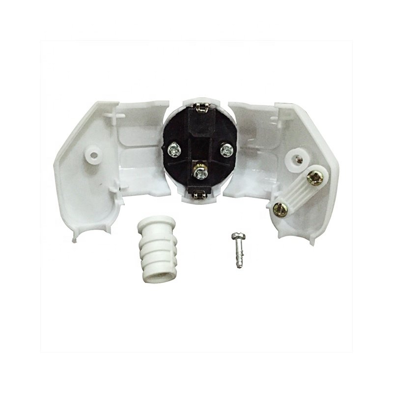 16A EU European 2 Pin AC 250V Electrical Power Socket Rewireable Plug Male Sockets Outlets Adapter