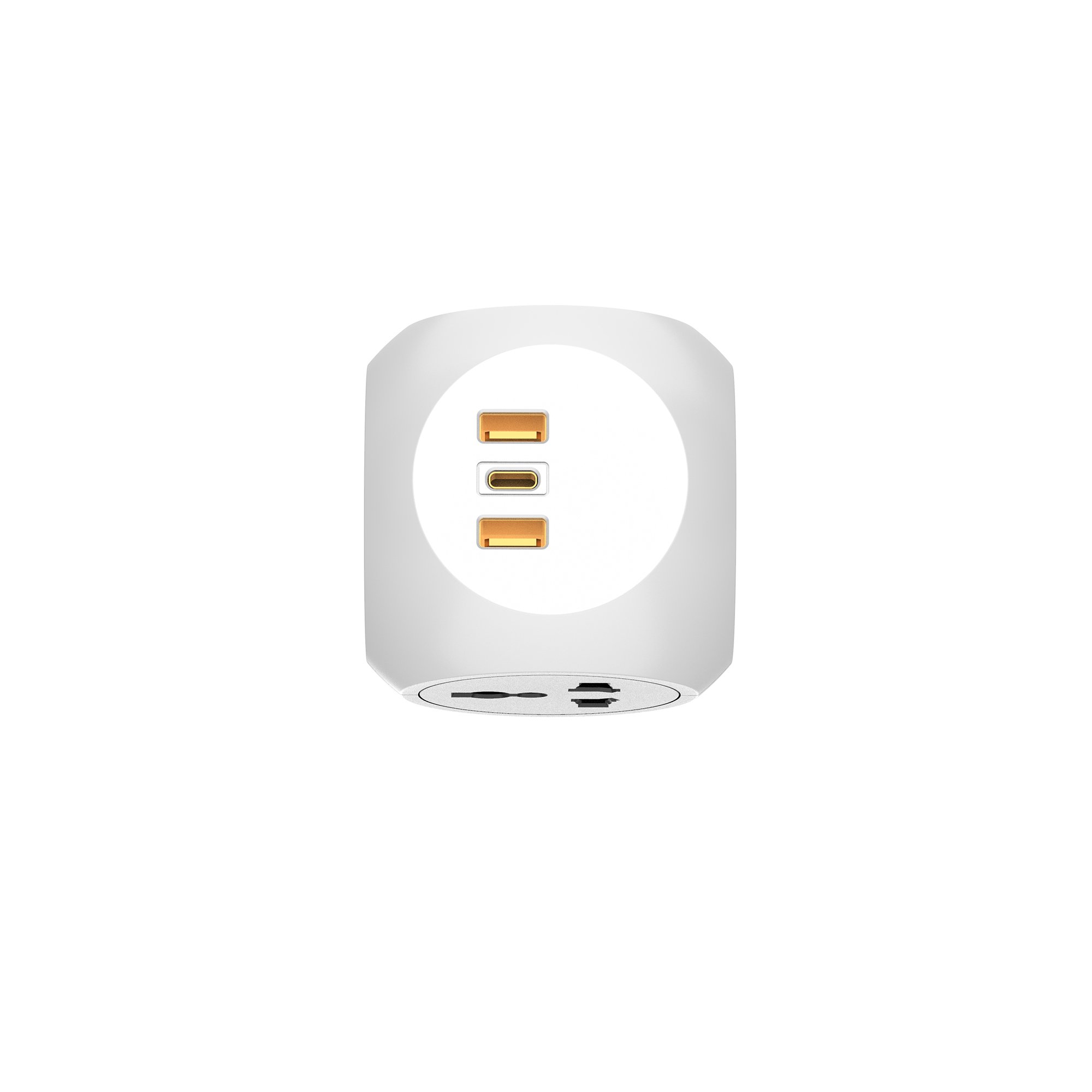 international power adapter UK plug universal socket cube 4 outlets 3 usb port fast charger travel power adapter