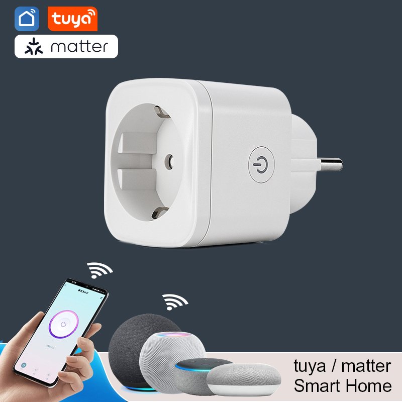 Tuya Smart life 16A EU wifi smart plug socket Energy metering app remote Alexa google assistant voice control smart plug