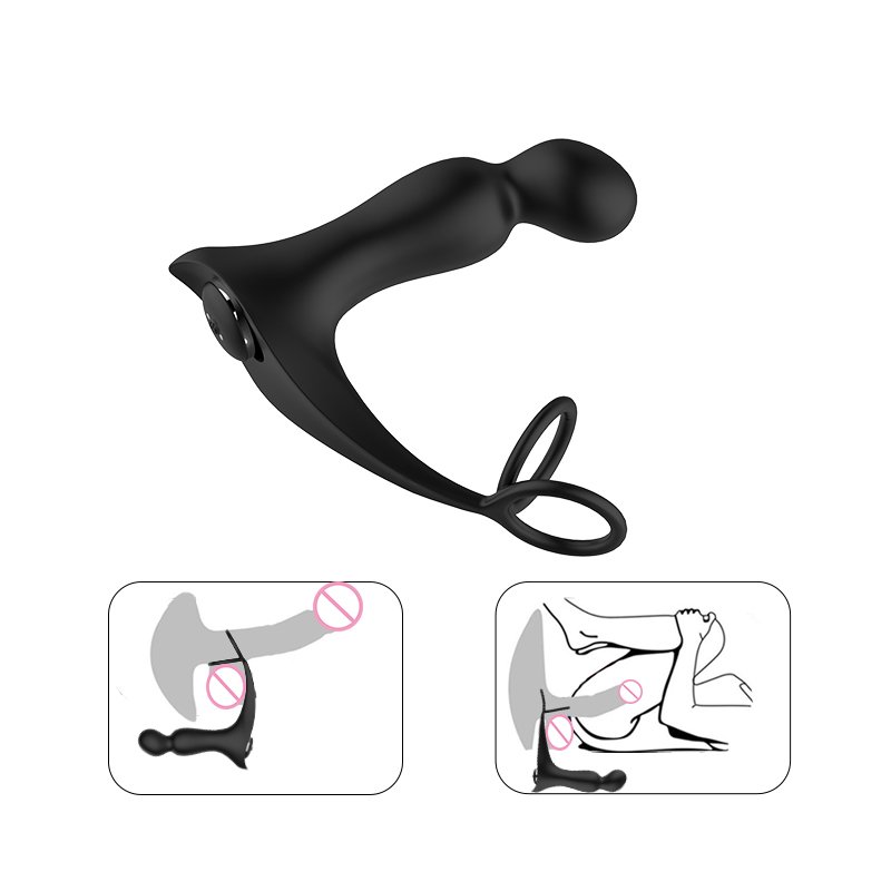 reusable huge cock ring big butt plug vibrating cock plug ring sex vibrator for men