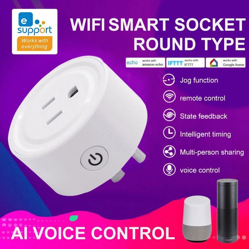 Wholesale Wireless US Wall Timer Socket Alexa Wifi Remote Control ewelink Home Power Mini Electrical 10a 220v Smart Plug