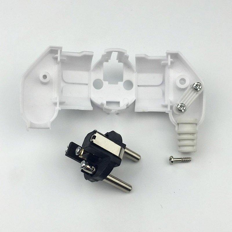250V 16A Eu standard plug French German Korean Thai Russian 2PIN round detachable assembly power cord plug