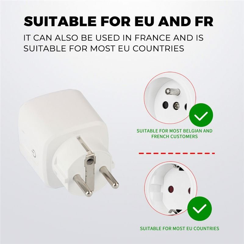 Tuya wifi 16A EU Smart Home Single Socket Wireless Remote Alexa Google Wireless WIFI Outlet Smart Plug