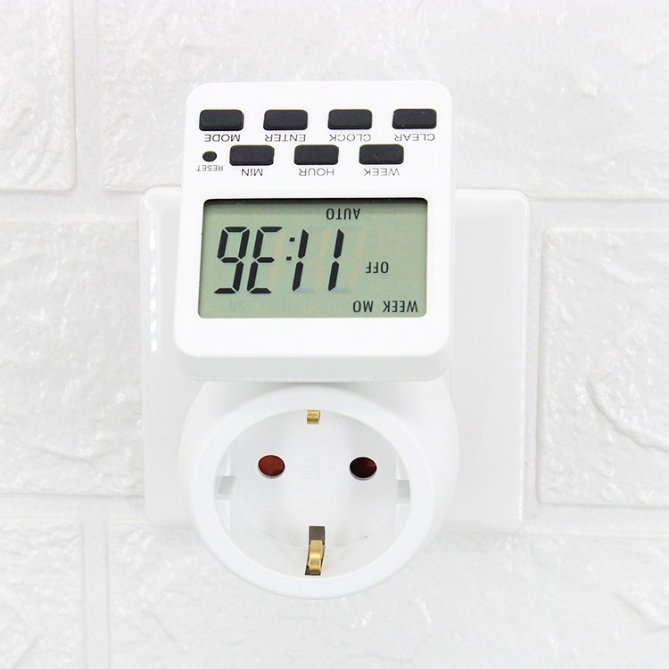 Programmable Digital Minute Second Timer Smart Eu Plug Power Socket