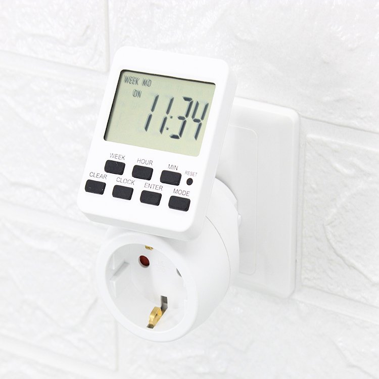 Programmable Digital Minute Second Timer Smart Eu Plug Power Socket