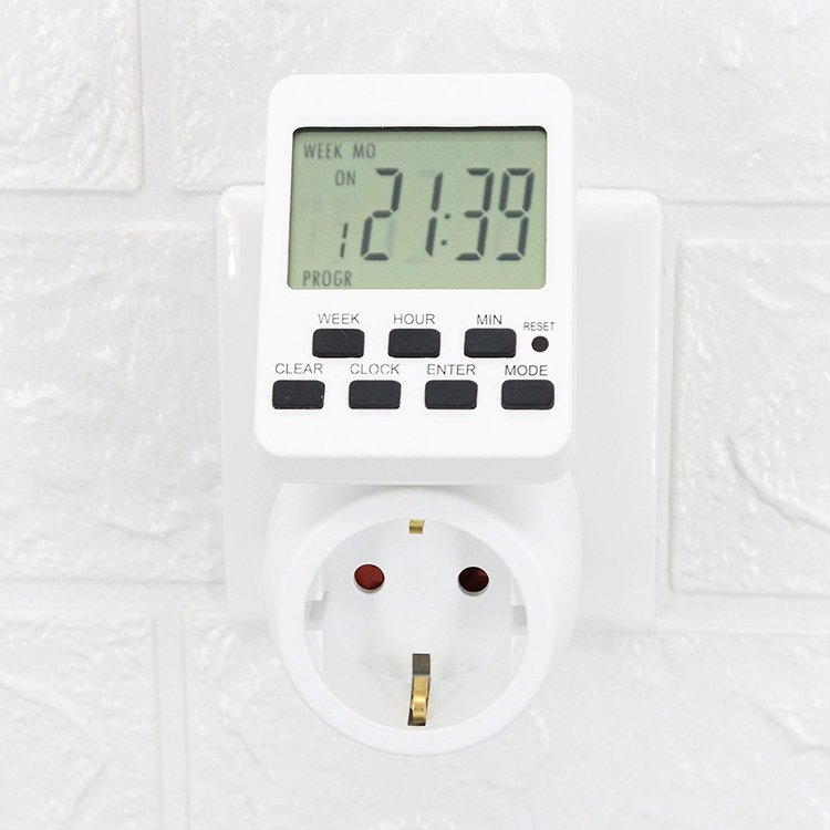 Programmable Digital Minute Second Timer Smart Eu Plug Power Socket