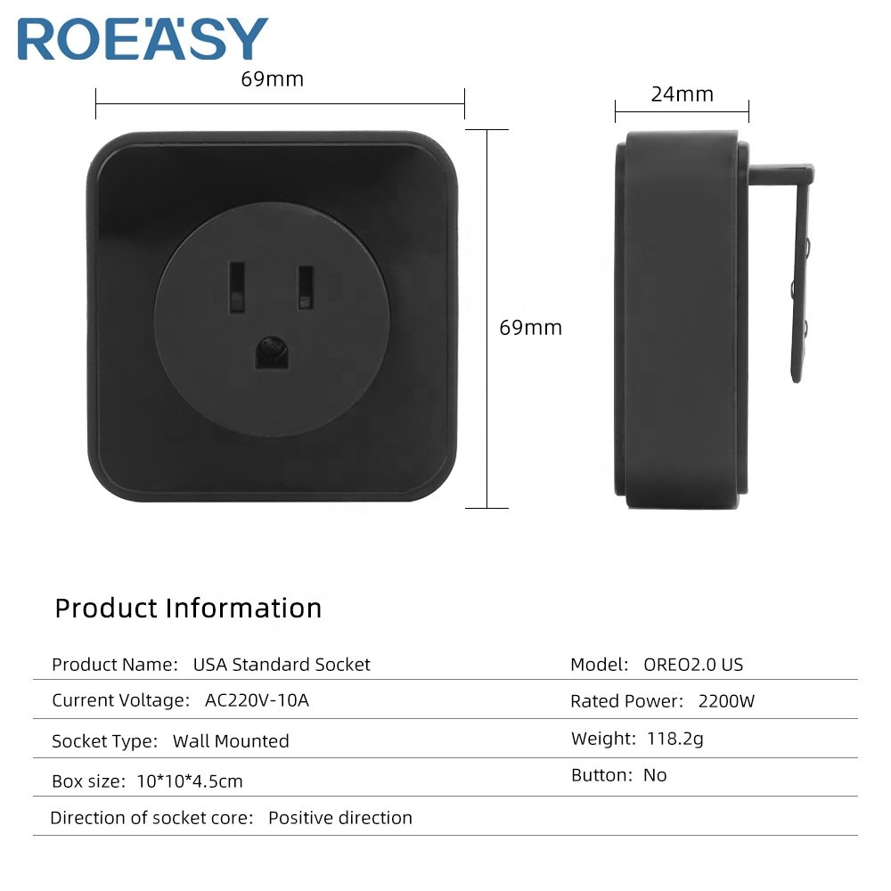 Roeasy usa electric plug sockets and switches smart electrical sockets and switches wall rail power track system socket