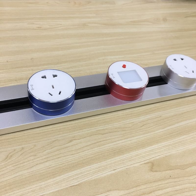 Eurob electrical kitchen worktop sockets wall concealed mobile power track socket with USB adapter plugs for office home