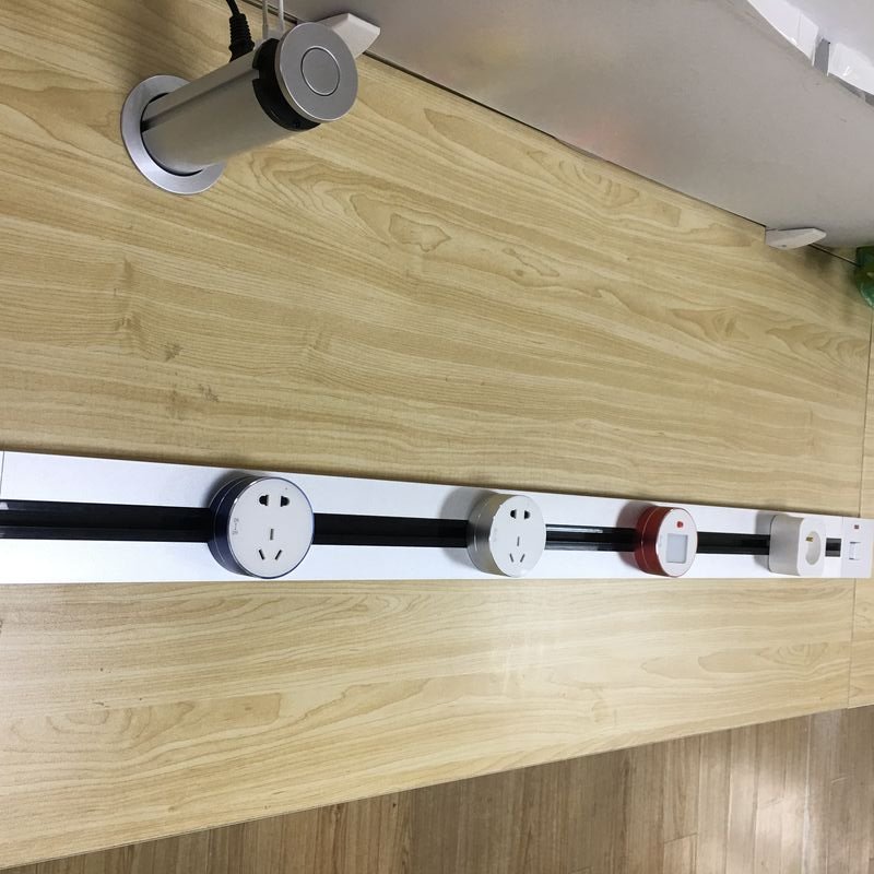 Eurob electrical kitchen worktop sockets wall concealed mobile power track socket with USB adapter plugs for office home