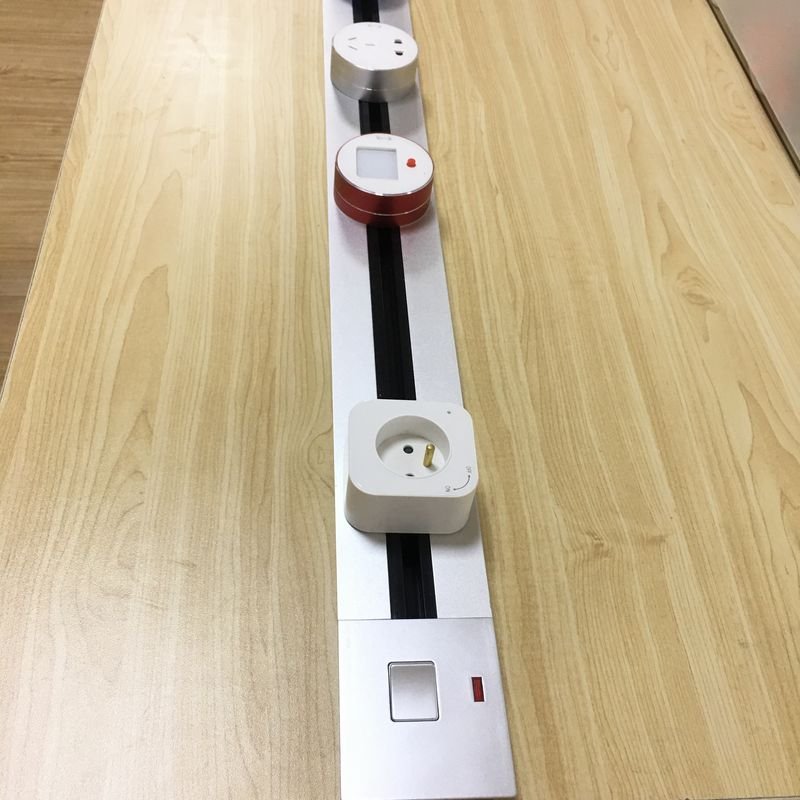 Eurob electrical kitchen worktop sockets wall concealed mobile power track socket with USB adapter plugs for office home