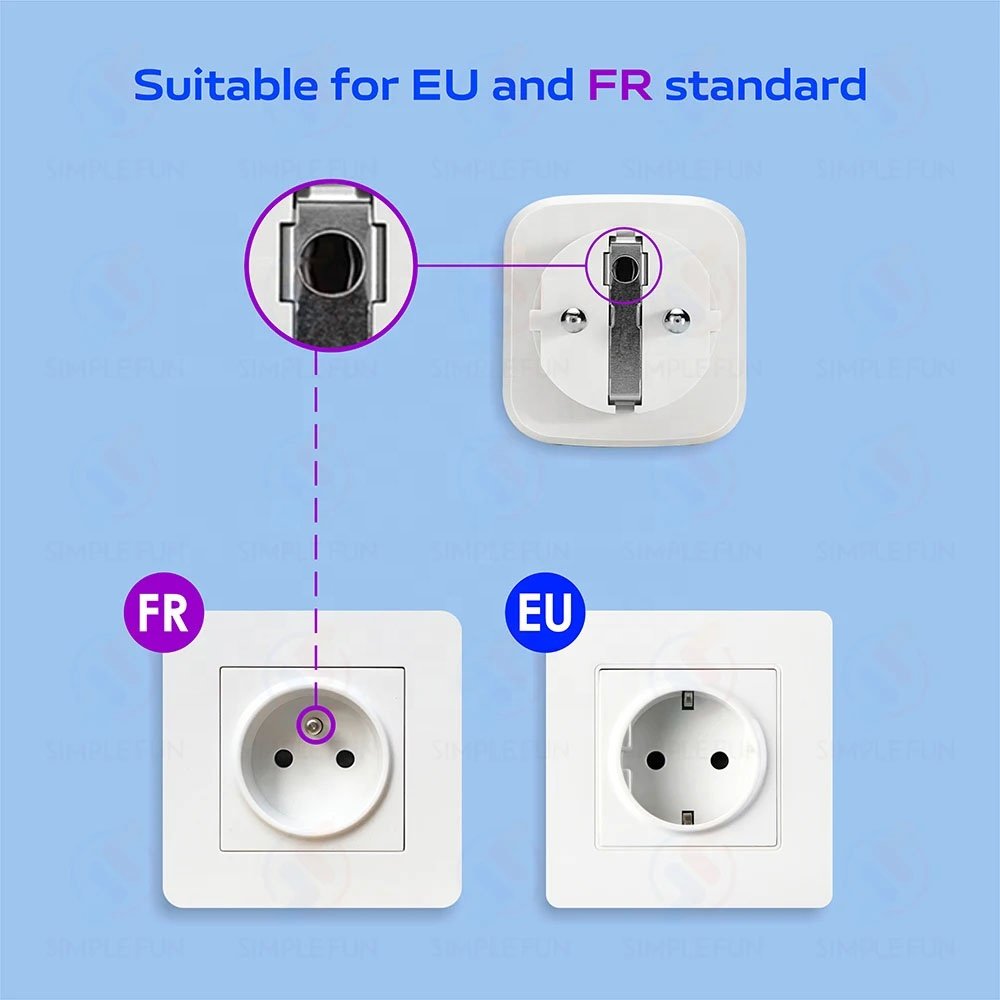 RF 433MHz Wireless Remote Control Socket Plug AC 110V 220V 16A EU Standard with Round Remote for Home Appliances