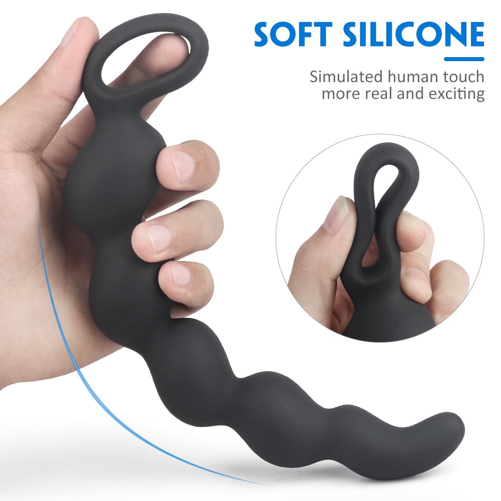 Wholesale Silicone Anal Beads Butt Plug with 4 Gradual Balls G-spot Stimulator Anal Training Sex Toy for Men Women