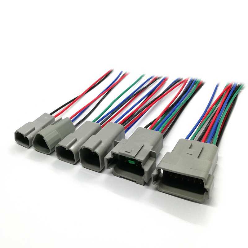 Deutsch DT Series 2/3/4 Pin Auto Electrical Wire Harness Kit, DT04-03P DT06-3S Plug Light Bar Pigtail Loom Connector Cable