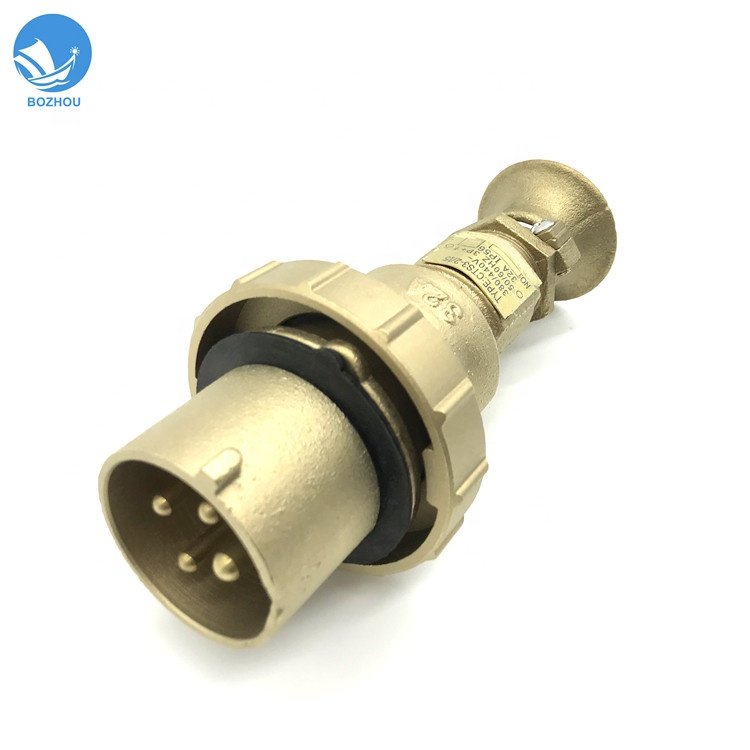 CTS3-2/15 2 pin 3 pin marine brass 32A high current watertight electric plug