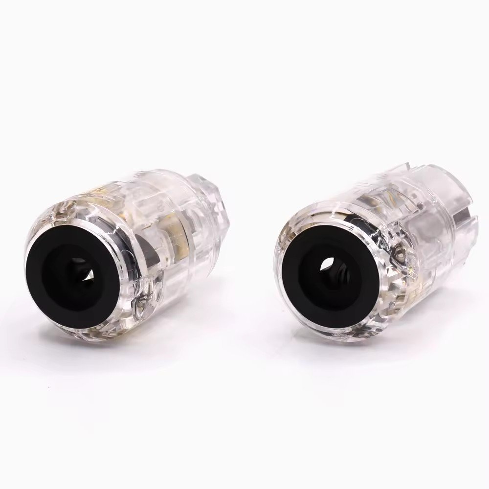 high quality power plug EU/US/AU Rhodium Plated Pure Copper Power Plug Tail Connector Audio Power supply wire Connectors hifi