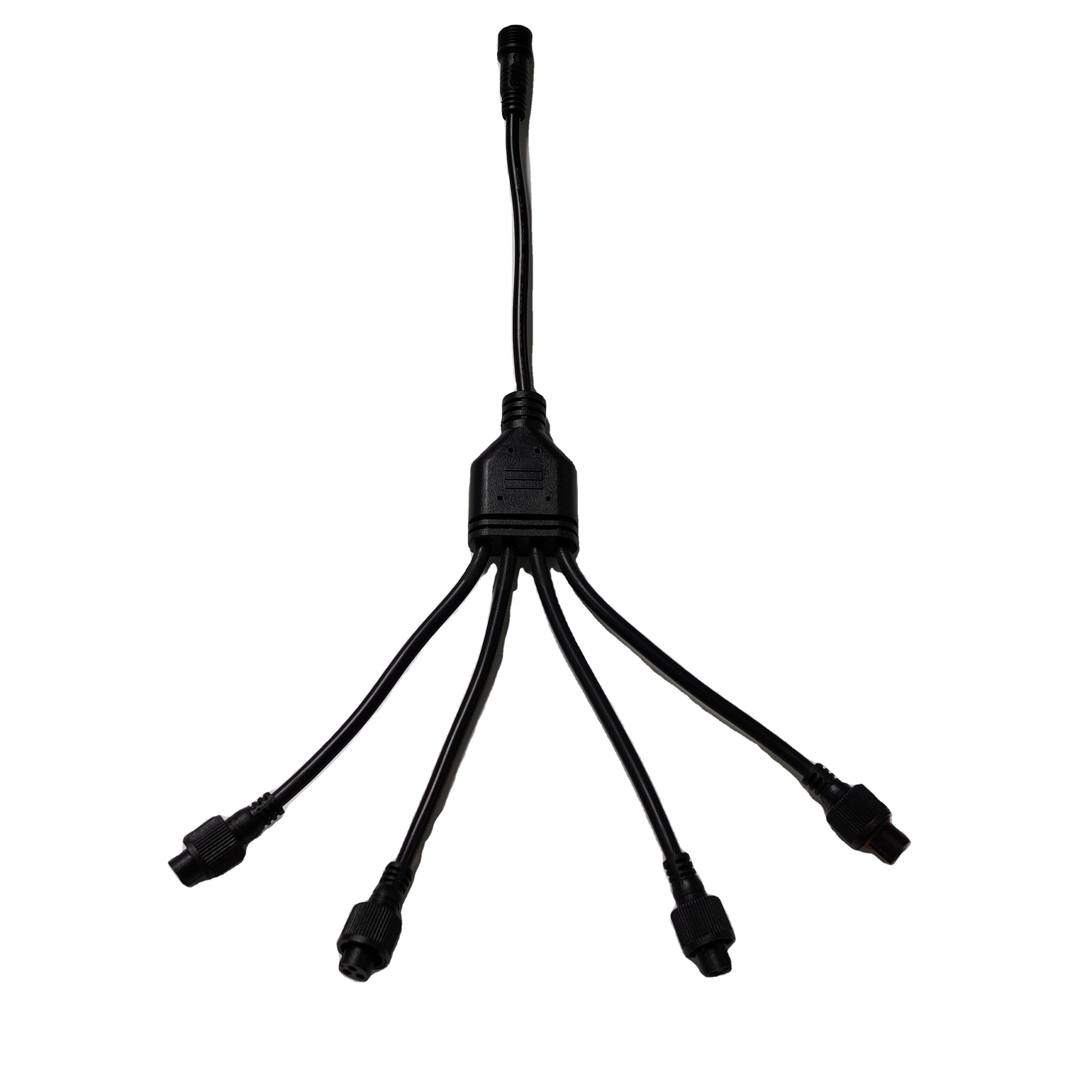 Kingshowstar Hot Sale Waterproof Splitter1-2 1-4 1-6 1-8 Play&Plug Connector Splitter Wire for Wheel Light LED Rock Light