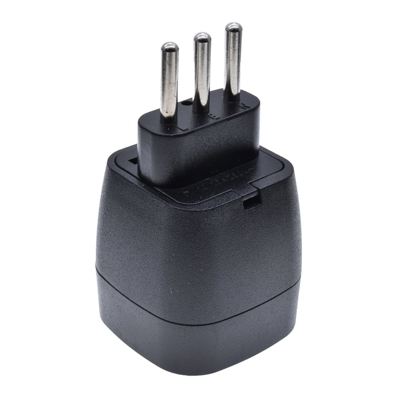 EU to Italy Plug Adapter 2 pins to 3 pins Type-E Type-C European to Type-L Converter Adapter For Travel Chile,Tunisia,Uruguay
