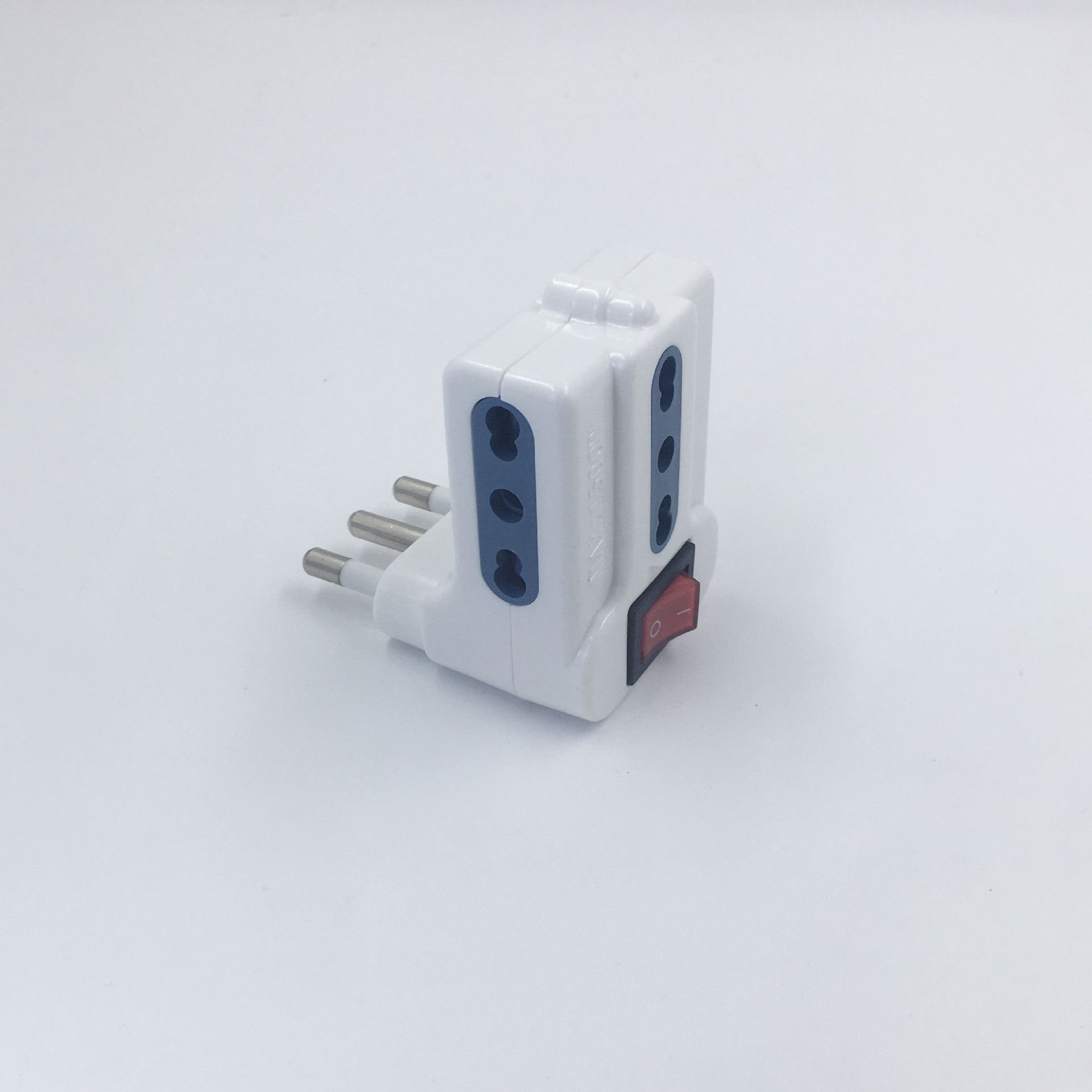 Multi-Socket Adapter with Switch, Italian 1 Schuko 10 / 16A socket, Italian plug 10A