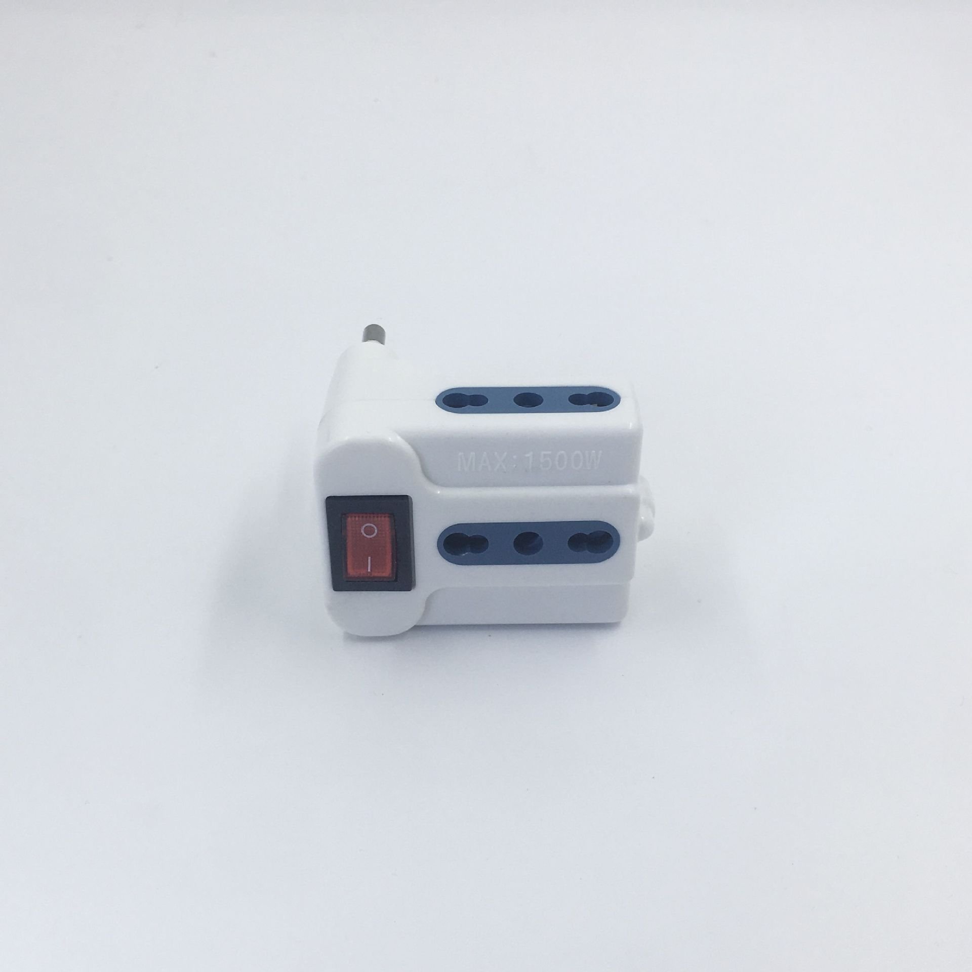 Multi-Socket Adapter with Switch, Italian 1 Schuko 10 / 16A socket, Italian plug 10A