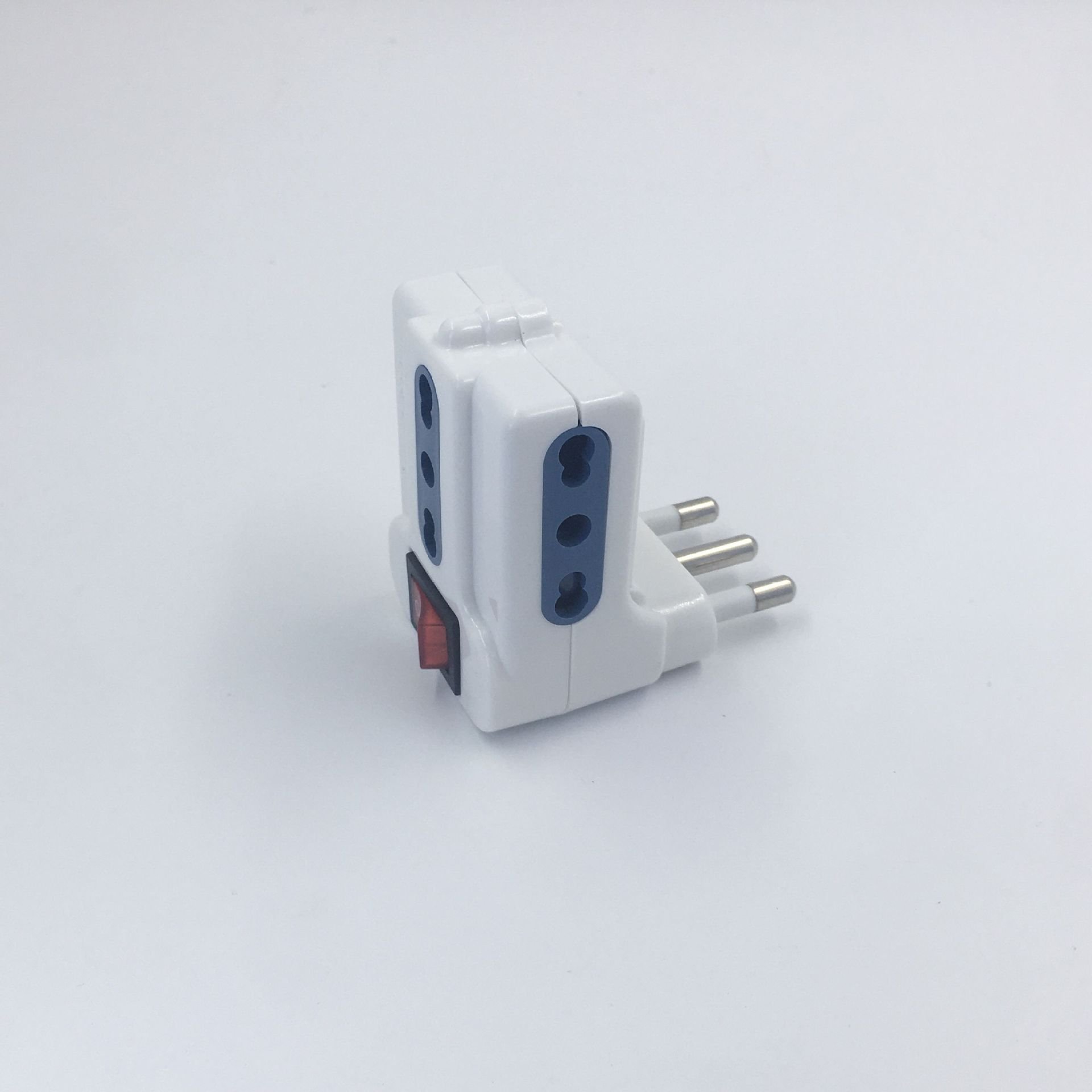 Multi-Socket Adapter with Switch, Italian 1 Schuko 10 / 16A socket, Italian plug 10A