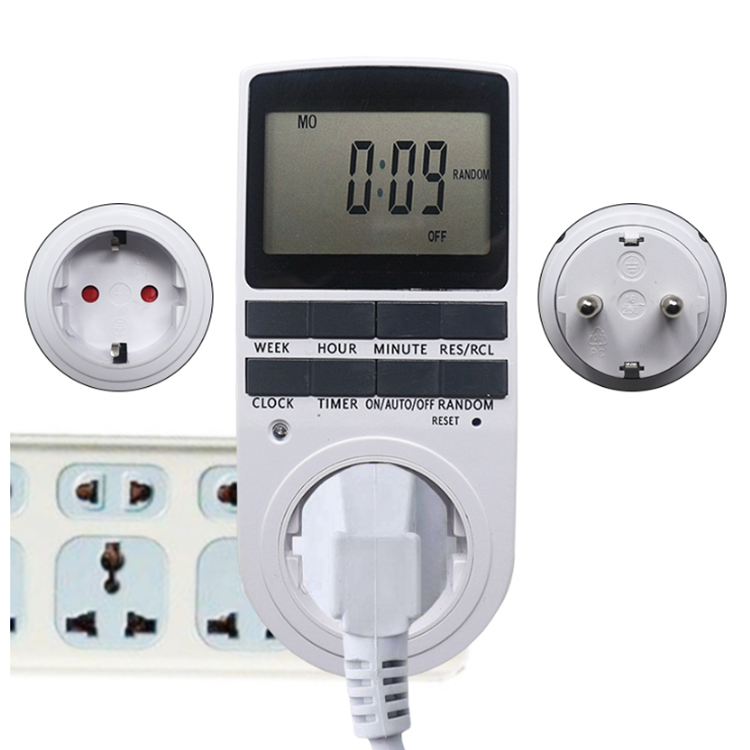 EU FR BR UK Plug Kitchen Timer Outlet230V 110V Electronic Digital Timer Switch 7 Day 12/24 Hour Programmable Timing Socket