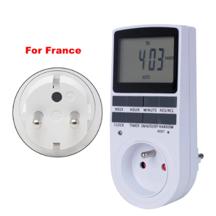 EU FR BR UK Plug Kitchen Timer Outlet230V 110V Electronic Digital Timer Switch 7 Day 12/24 Hour Programmable Timing Socket