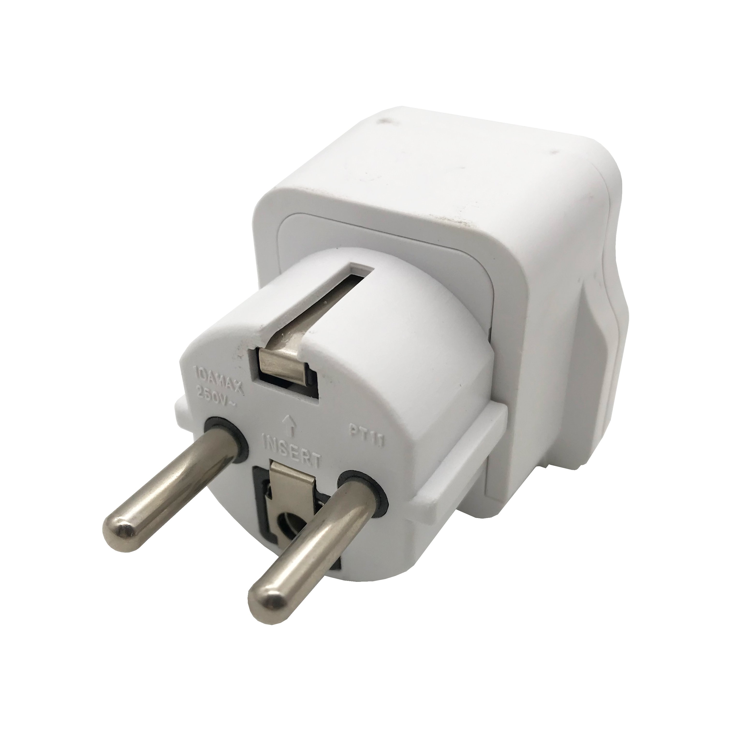 Detachable Plug Power Adapter European Travel Plug Adapter 16A 250V 2 Pin Universal Travel World Adaptor Adapt Surge Protection