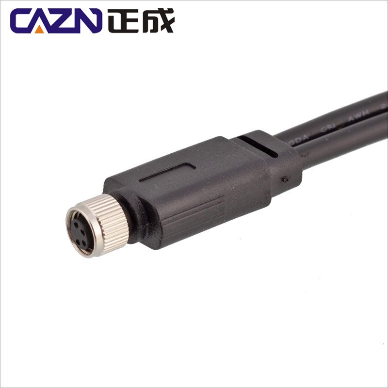 M8 Connector Y type IP67 Shielded Overmolded Plug Cable PVC PUR Straight Angled Robotic Sensor Wiring Connectors