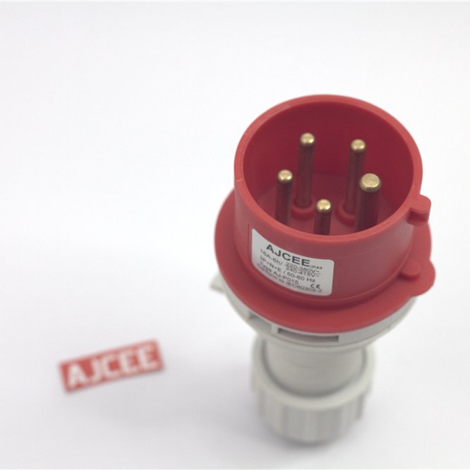 AJCEE ip44 5pin 440v plug 16a industry plug with ce