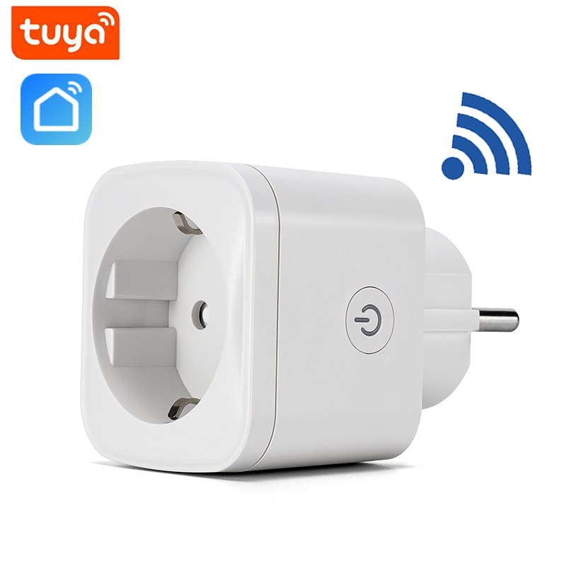 Mini Enchufe inteligente WiFi 16A EU Smart Plug Socket compatible Alexa Google Home Tuya
