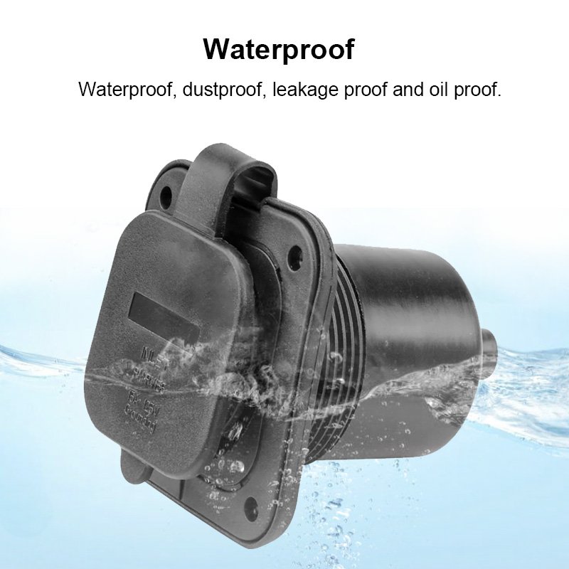 15A USA Inlet Plug 3PIN Nema 5-15 Straight Recessed Male Outlet RV Flanged Inlet Receptacle with cover
