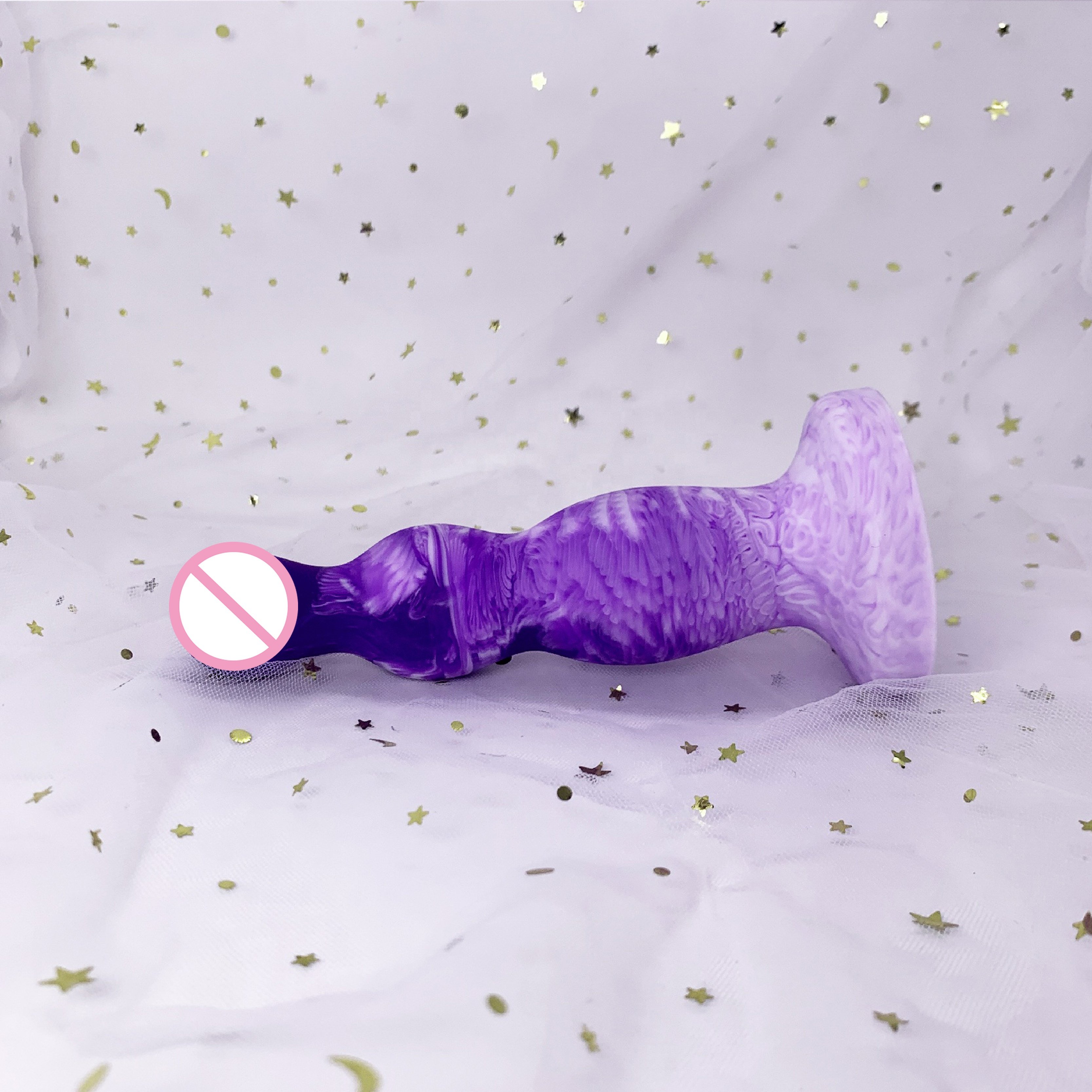 OEM ODM Purple and white mixed unique styling anal plug dildo sextoy femme anal plug male prostate massager anal butt plug penis