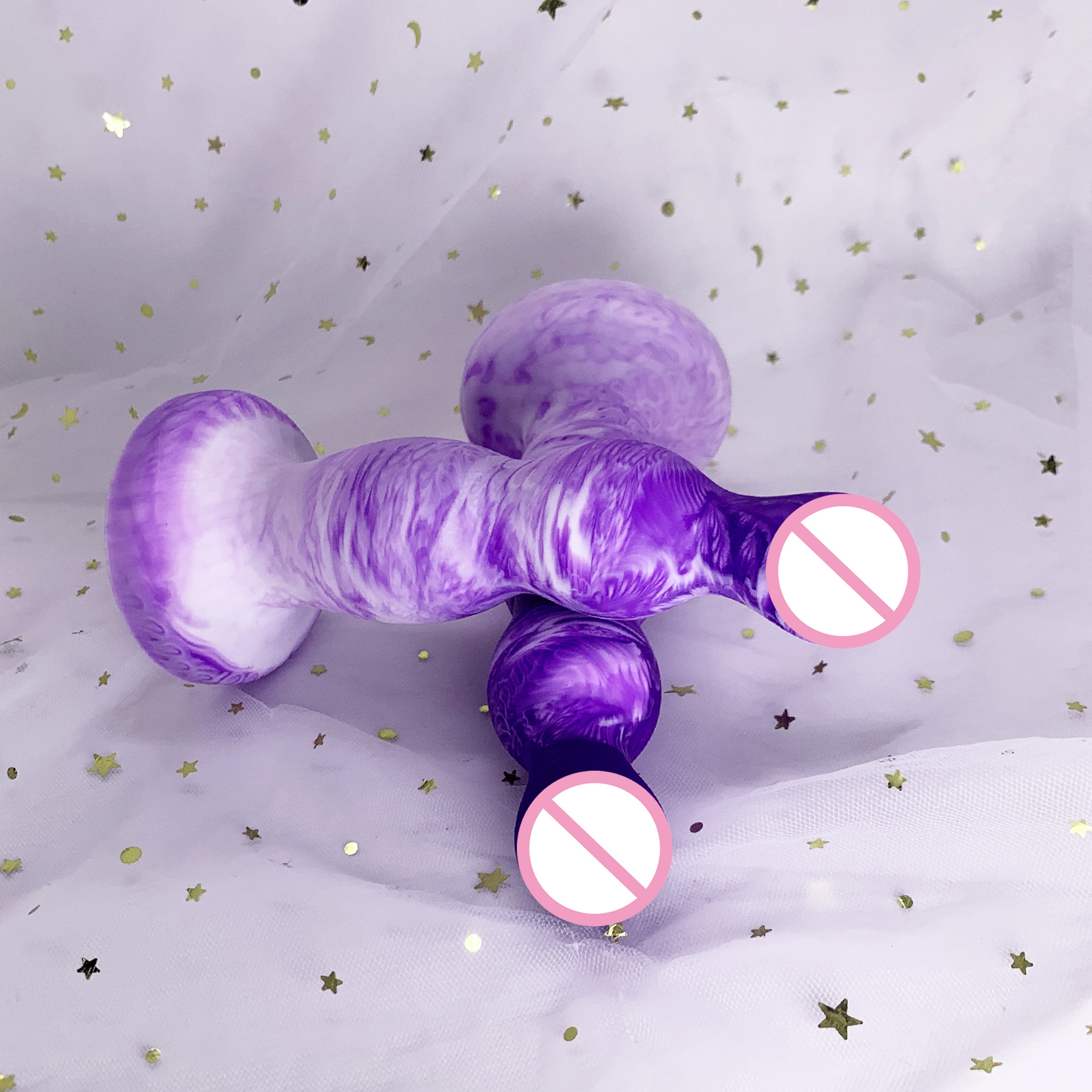 OEM ODM Purple and white mixed unique styling anal plug dildo sextoy femme anal plug male prostate massager anal butt plug penis