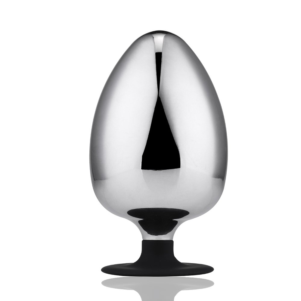 Large Size Aluminium Alloy Butt Plug Huge Silicone Cup Anal Plug Sex Toy for Men and Women Metal Material