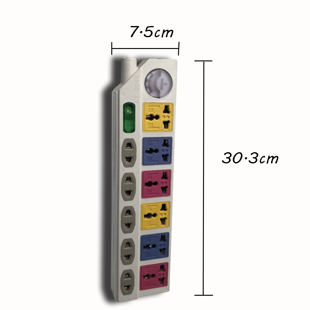 Electrical outlet voltmeter switch board extension multi socket plug power strip for european plug market