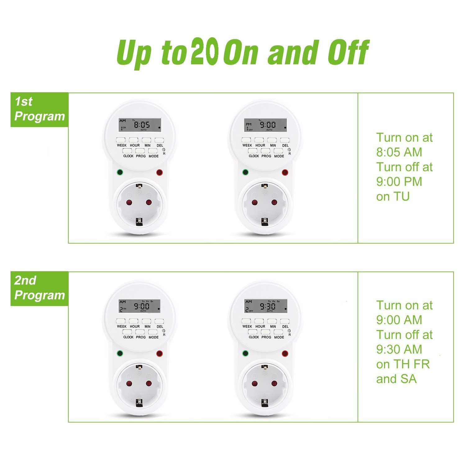 LCD Weekly Programmable Plug In Timer Switch Socket/US Digital Power Timer Socket