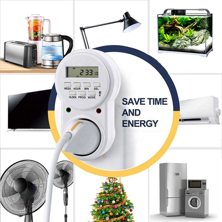 LCD Weekly Programmable Plug In Timer Switch Socket/US Digital Power Timer Socket