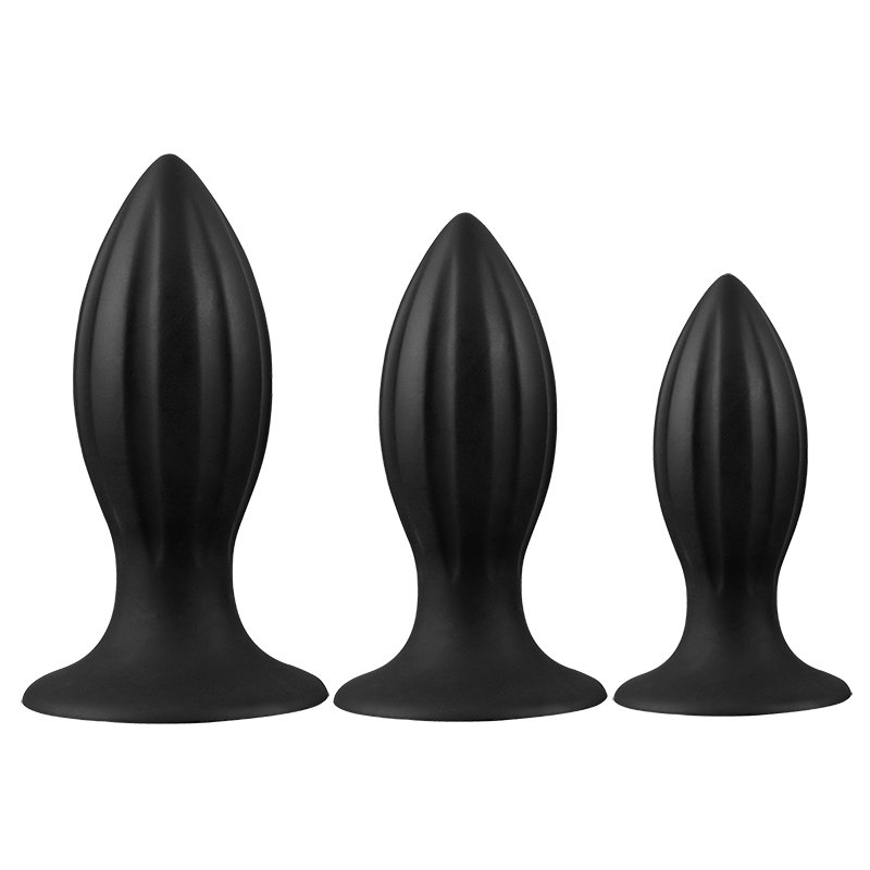 Point tapered large anal plugs three sets of men and women with posterior anal dilation masturbators adult sex toys