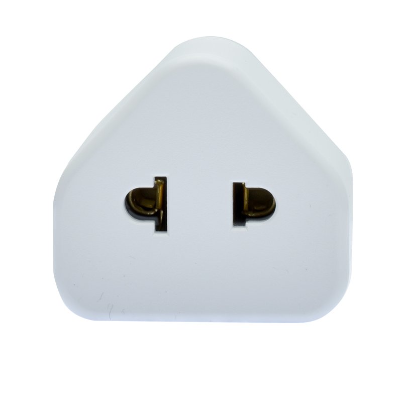 EU US to UK Plug Adapter Built-in fuse 5A Type-A Flat 2 pins Euro Round Pins Power Converter For Shaver Electric toothbrush Lamp