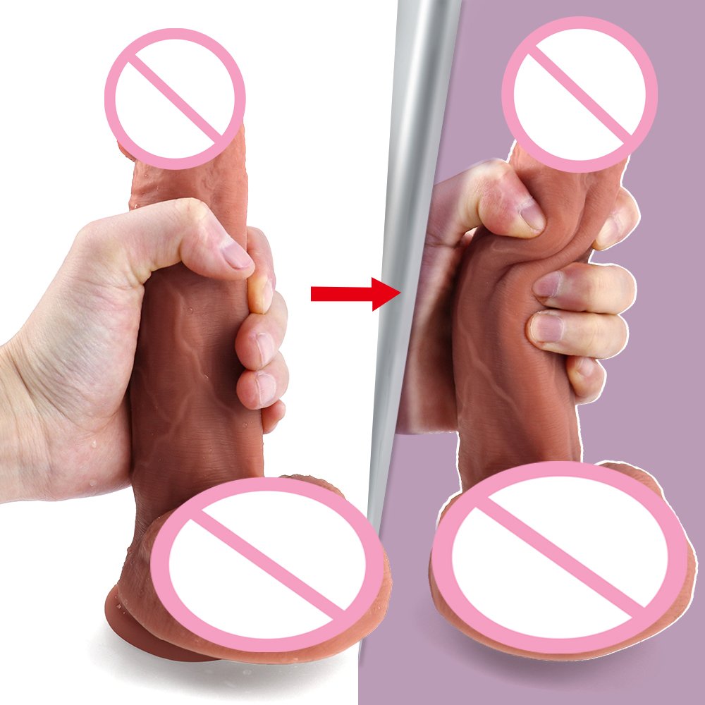 8.46 inch 21.5 cm Long Simulated Penis Realistic Gay Male Female Sex Toys Large Anal Dildo