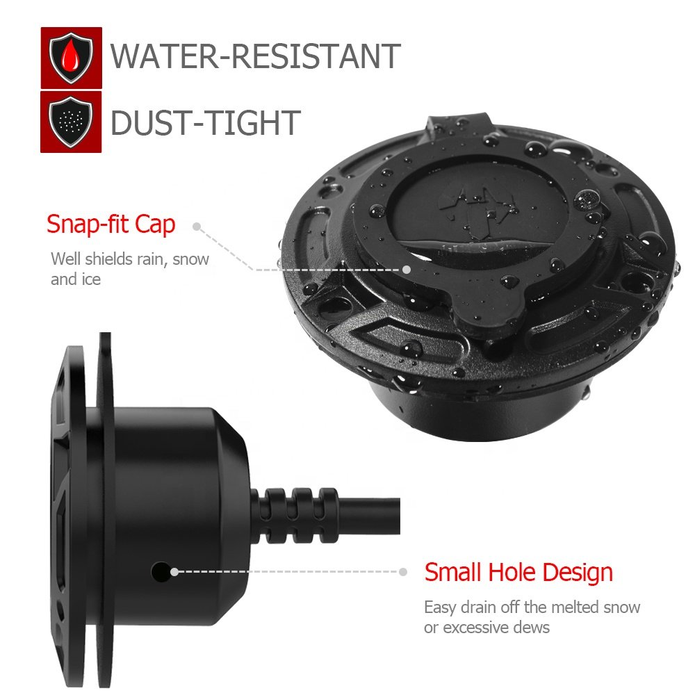 Waterproof Electrical Outlet Receptacle 125 Volt Power Inlet Socket 13Amp AC Port Plug Extension Cord For RV