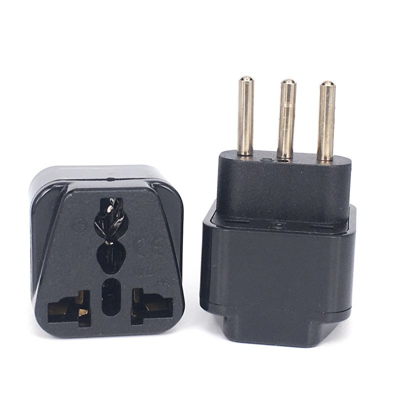 Type L round 3 pins Travel Adapter AC Power Plug Converter AC Socket 250V electric conversion plug For Italy Uruguay