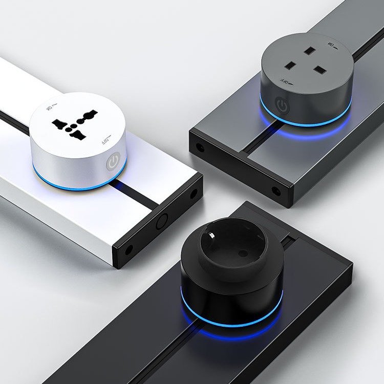 Tuya WiFi Smart Plug 16A Suitable For Power Rail Track System Electric Socket