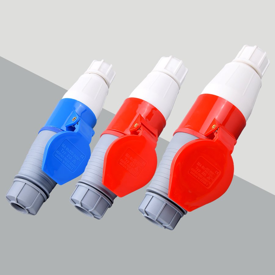 Electrical supplies IP44 3P4P5P 32A three-phase industrial plug and socket waterproof industrial plug