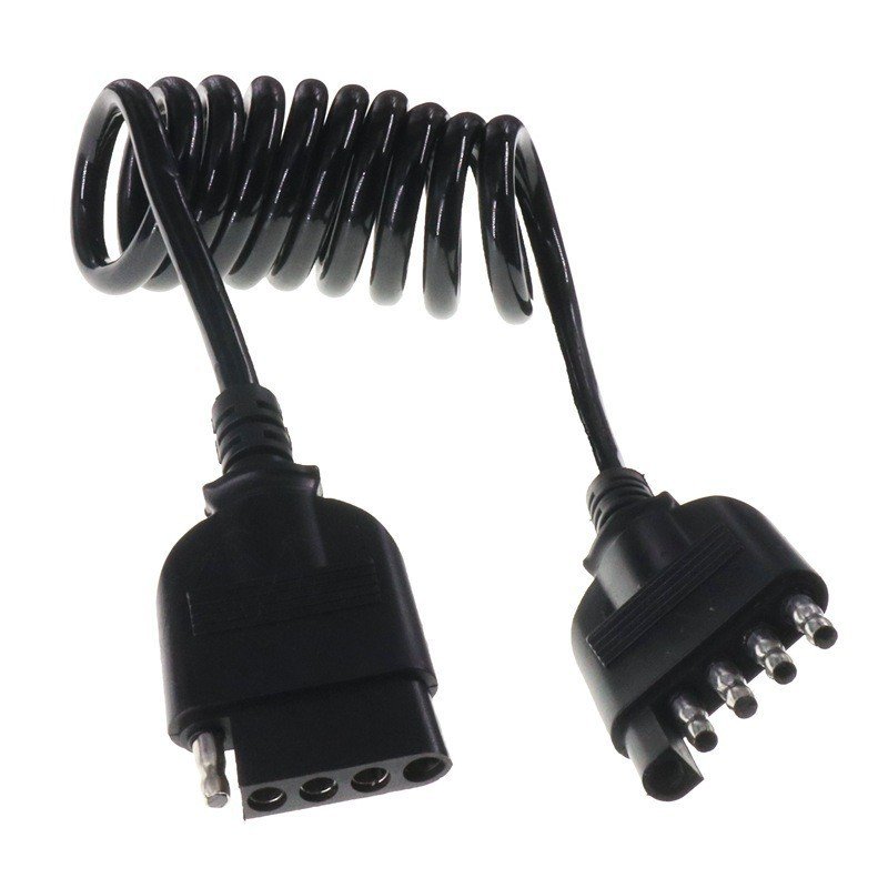 5 Way Flat Trailer Wiring Harness Plug With Durable 5 Pin Male Connector Trailer Light Harness Wire for Trailer RV Boat
