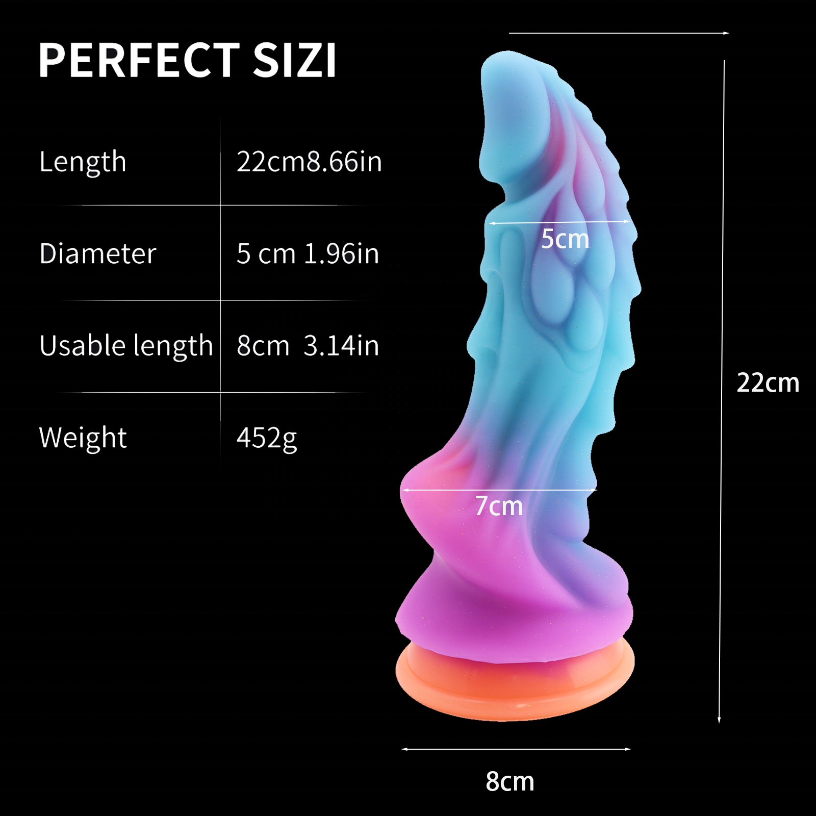 New Monster Light Up Dildo Lesbian Anal Toys Penis Huge Dragon Monster Dildo Butt Plug Adult Toys