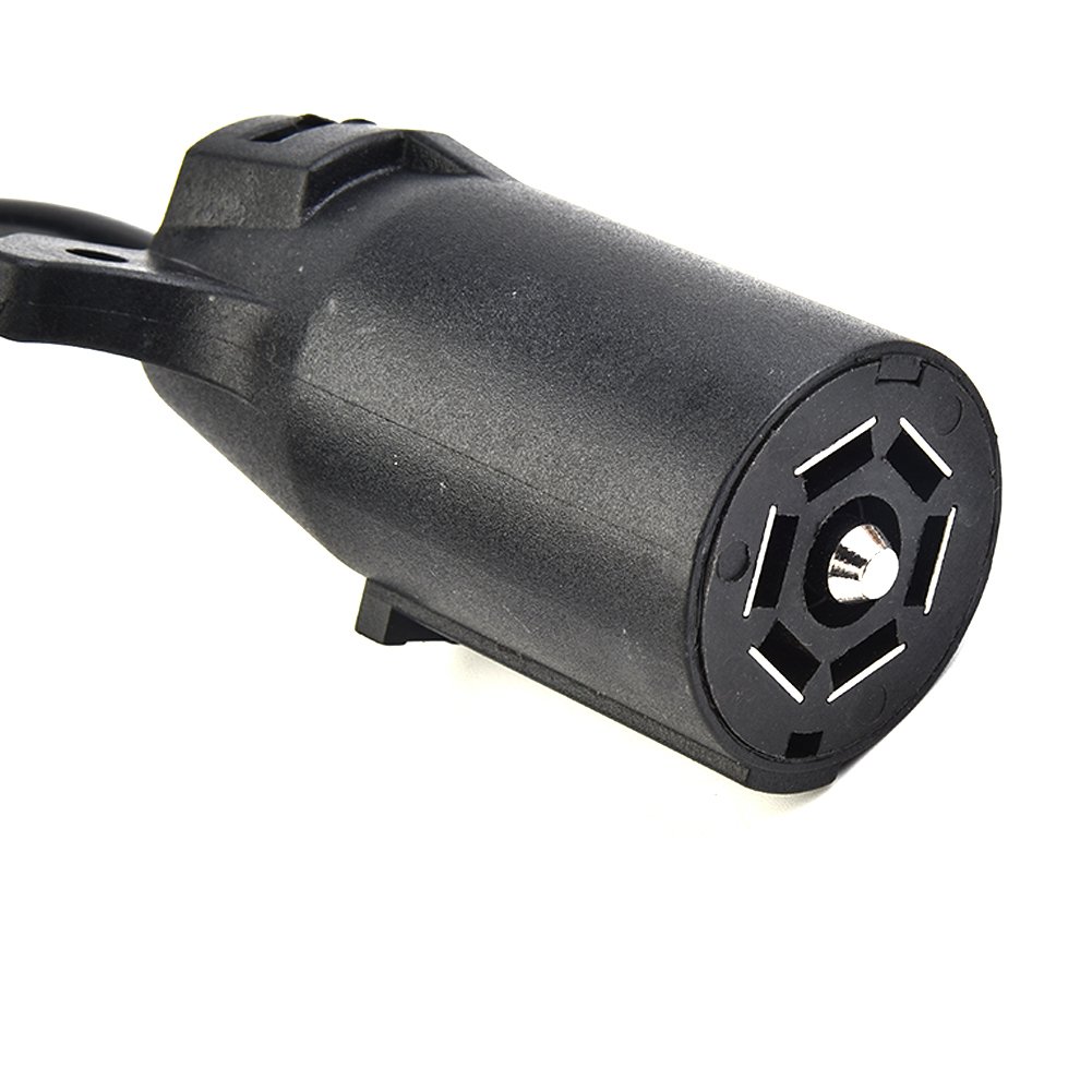 USA To EU Trailer Light Converter 7-Pole RV Blade Socket To 7-Pin Round Plug European Trailer Plug