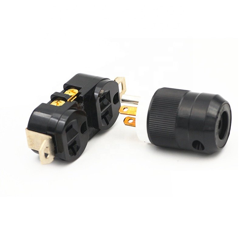 15A Generator Plug Twist Lock 125/250V NEMA 5-15P 3 Pin Male Plug Replacement Male Plug industrial grade locking devices